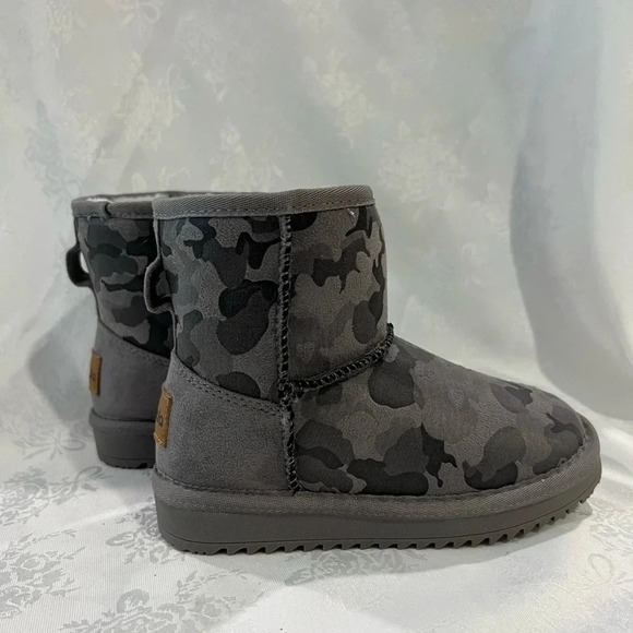 Balabala Faux Ugg Style Boots Grey Camo Fall Winter  Eur 27 NEW - Picture 7 of 8